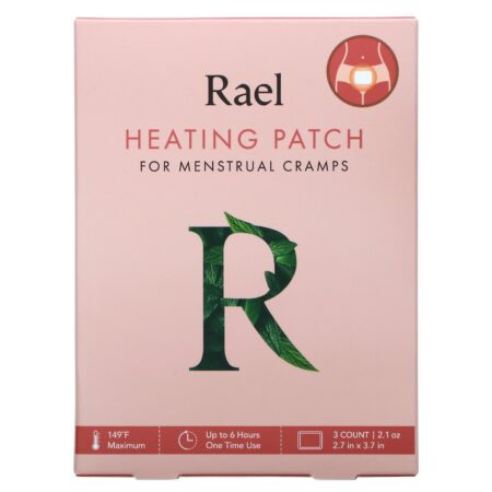 Rael, Heating Patch for Menstrual Cramps, 3 Patches, 0.7 oz Each - Image 2