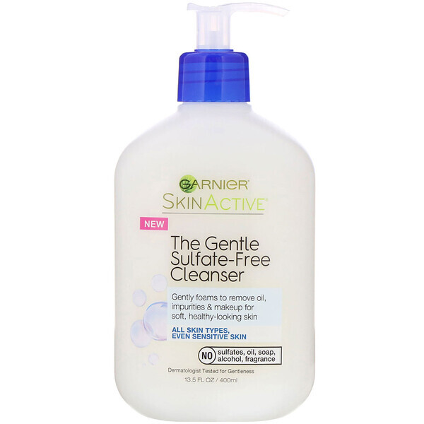 Garnier, SkinActive, Limpador suave sem sulfato, 400 ml