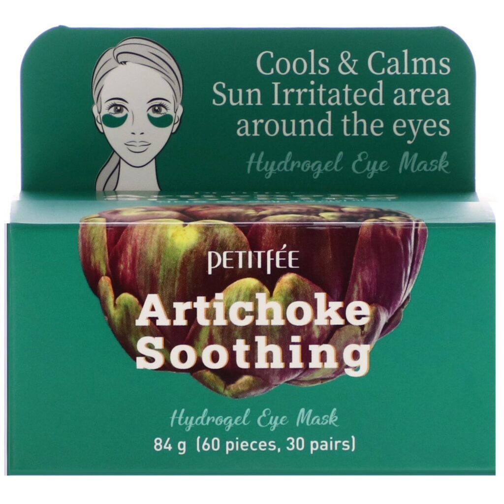 Petitfee, Artichoke Soothing, Hydrogel Eye Mask, 30 Pairs (84 g) - Imagem 2