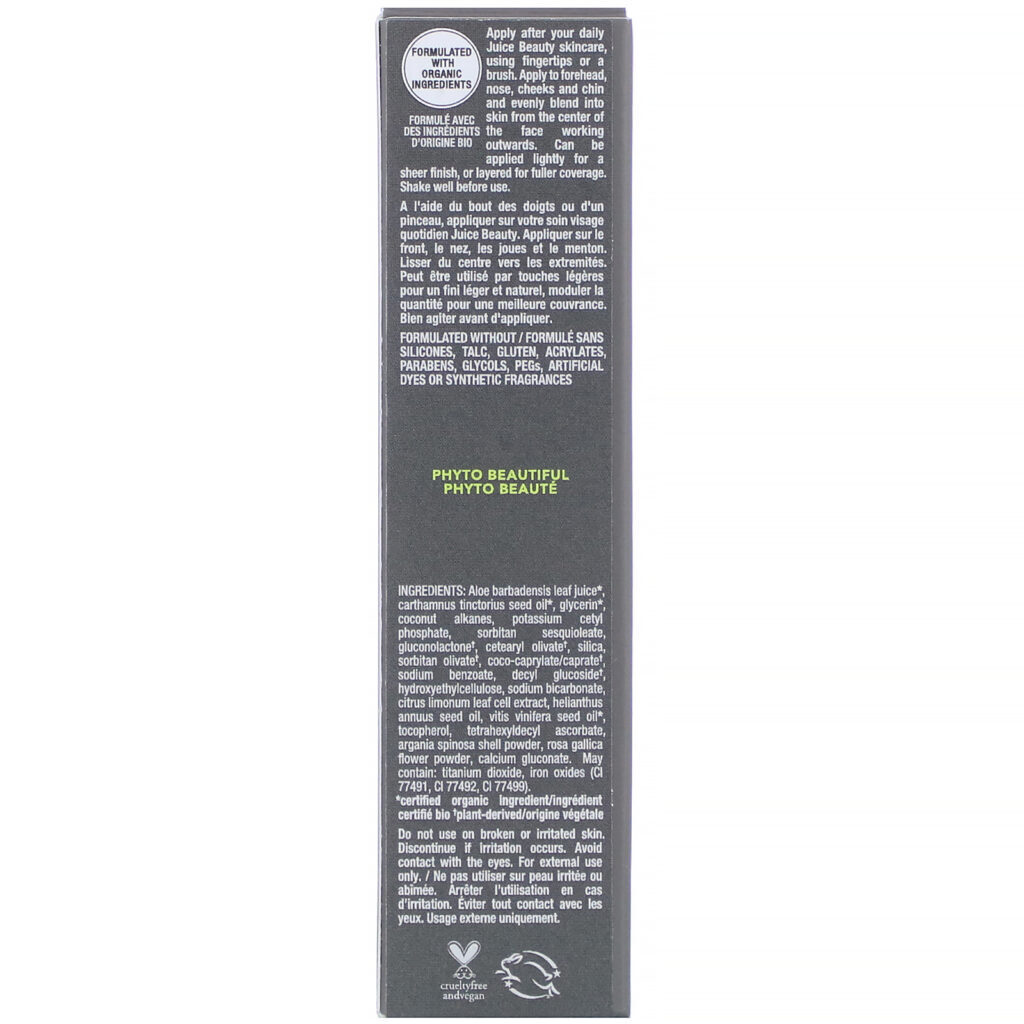 Juice Beauty, Phyto-Pigments, Flawless Serum Foundation, 26 Tawny, 1 fl oz (30 ml) - Imagem 3