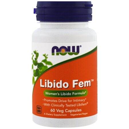 Now Foods, Libido Fem, 60 Cápsulas Vegetais