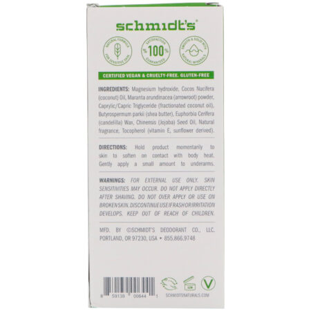 Schmidt's, Fórmula para Peles Sensíveis, Chá de Jasmim, 3,25 oz (92 g) - Image 3