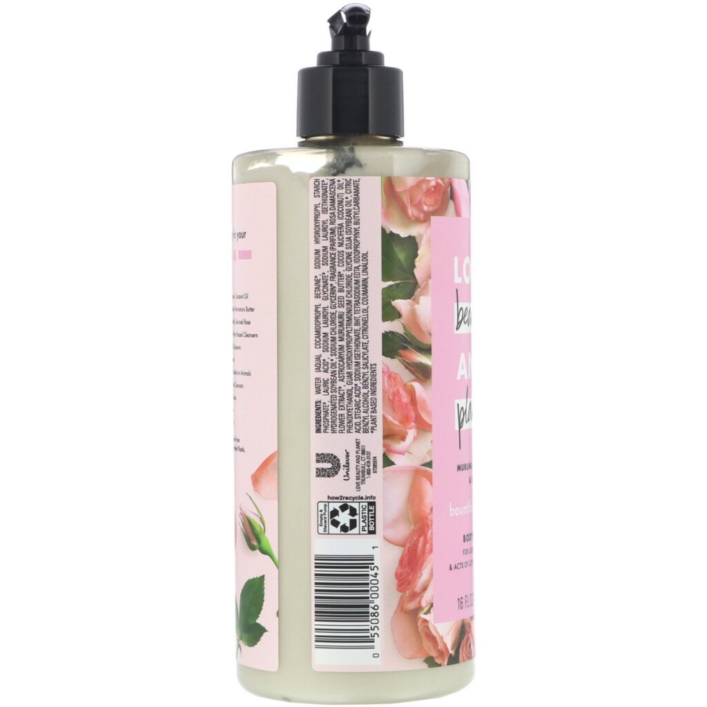 Love Beauty and Planet, Sabonete líquido hidratação plena, manteiga de murumuru e rosas, 473 ml - Imagem 2