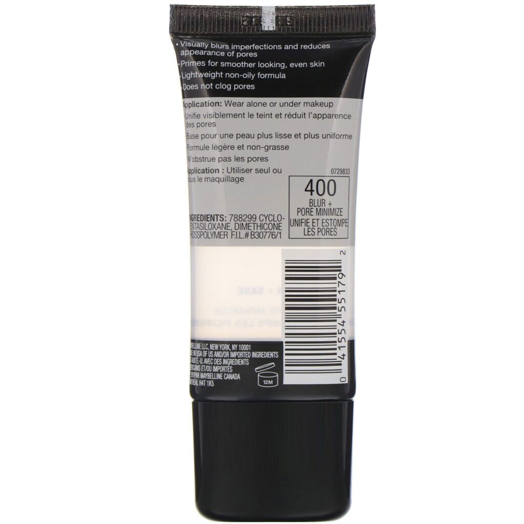 Maybelline, FaceStudio, Master Prime, base primer, 400 Blur + Pore Minimize, 30 ml - Imagem 2