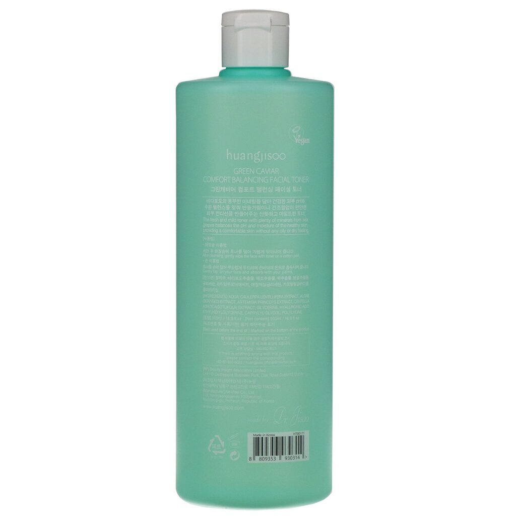 Huangjisoo, Green Caviar, Comfort Balancing Facial Toner, 16.9 fl oz (500 ml) - Imagem 2