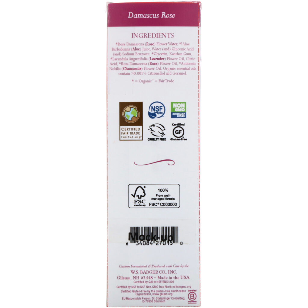 Badger Company, Rosa Damascena, Névoa de Equilíbrio, 4 fl oz (118 ml) - Imagem 3