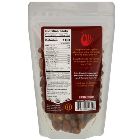 Equal Exchange, Organic Tamari Roasted Almonds, 8 oz (227 g) - Image 2