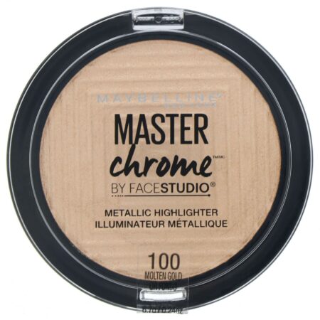 Maybelline, Master Chrome, iluminador metálico, Molten Gold 100, 6,7 g - Image 2