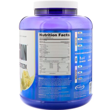 Gaspari Nutrition, MyoFusion, Proteína Avançada, Creme de Banana, 4 lbs (1814 g) - Image 2