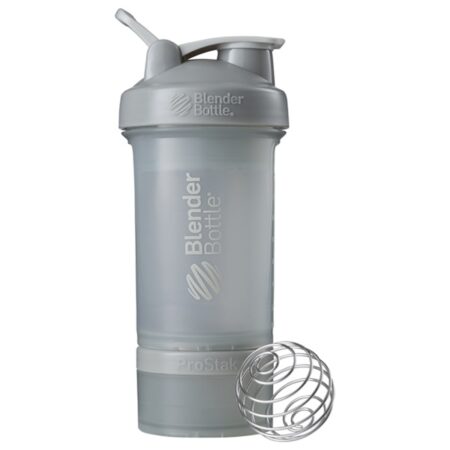 Blender Bottle, BlenderBottle, ProStak, Cinza Seixo, 650 ml