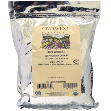 Starwest Botanicals, Organic Kelp Powder, 453,6 g (1 lb)