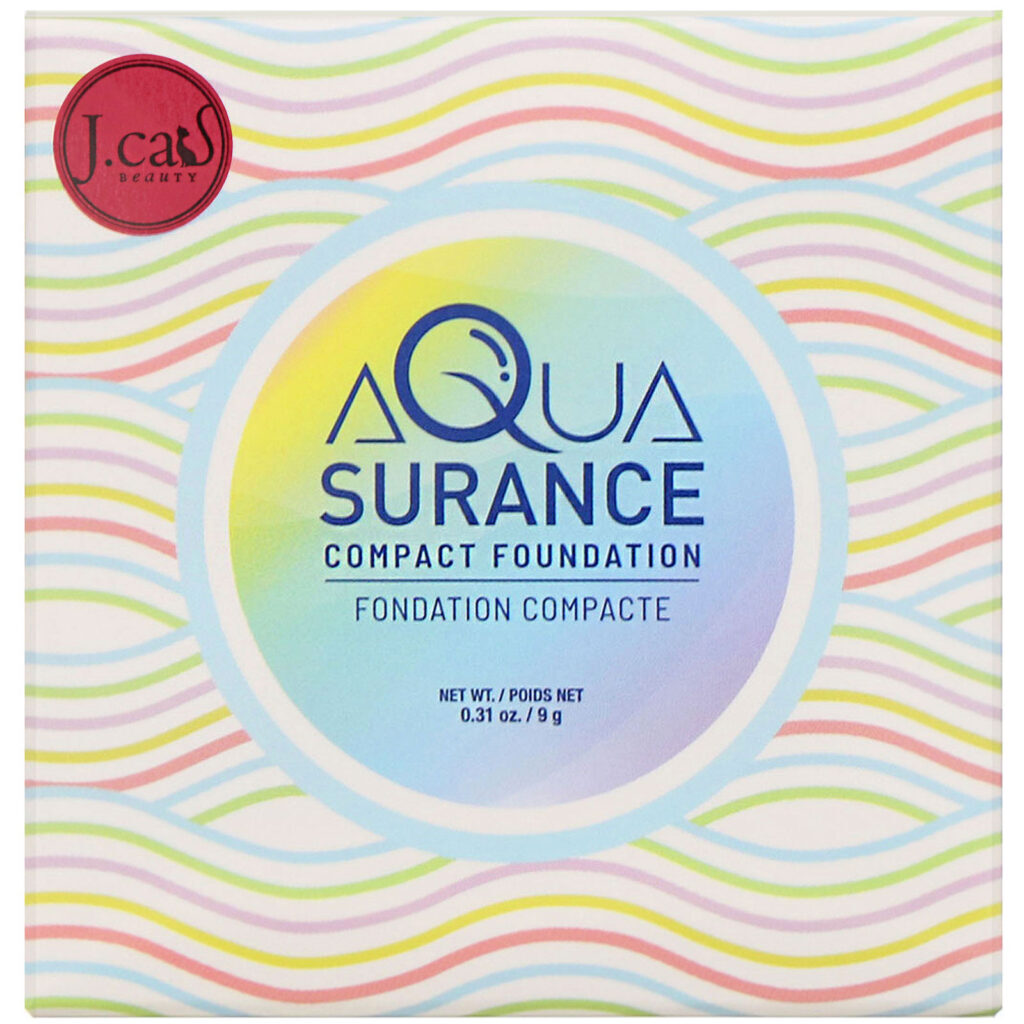 J.Cat Beauty, Base compacta Aquasurance, ACF102 Natural, 9 g - Imagem 2