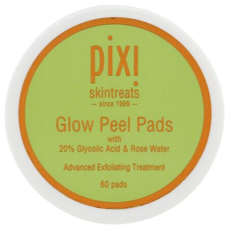 Pixi Beauty, Glow Peel Pads, Tratamento Esfoliante Avançado, 60 Esponjas