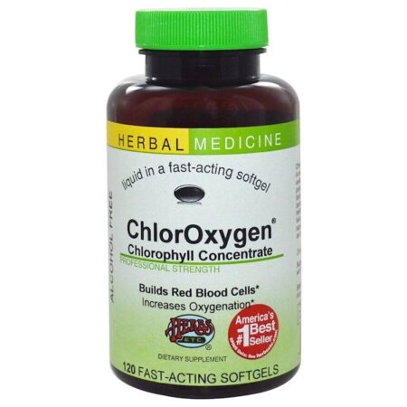 Herbs Etc., ChlorOxygen, Concentrado de Clorofila, Sem Álcool, 120 Softgels de Ação Rápida