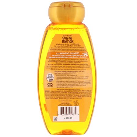 Garnier, Whole Blends, Shampoo iluminador, Extratos dos óleos de argan marroquino e camélia, 370 ml - Image 2