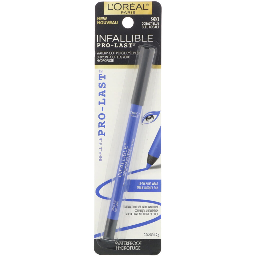 L'Oreal, Lápis delineador à prova d’água Infallible Pro-Last, 960 Cobalt Blue, 1,2 g - Imagem 2