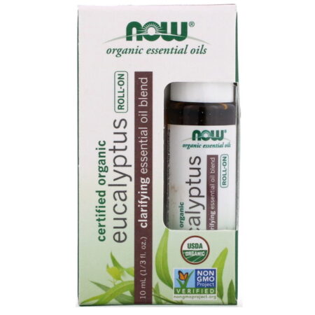 Now Foods, Certified Organic Eucalyptus Roll-On, 1/3 fl oz (10 ml)