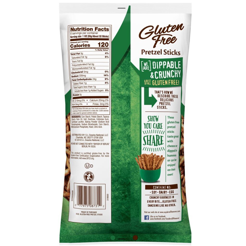 Snyder's, Palitos Pretzel Sem Glúten, 8 oz (226 g) - Imagem 2