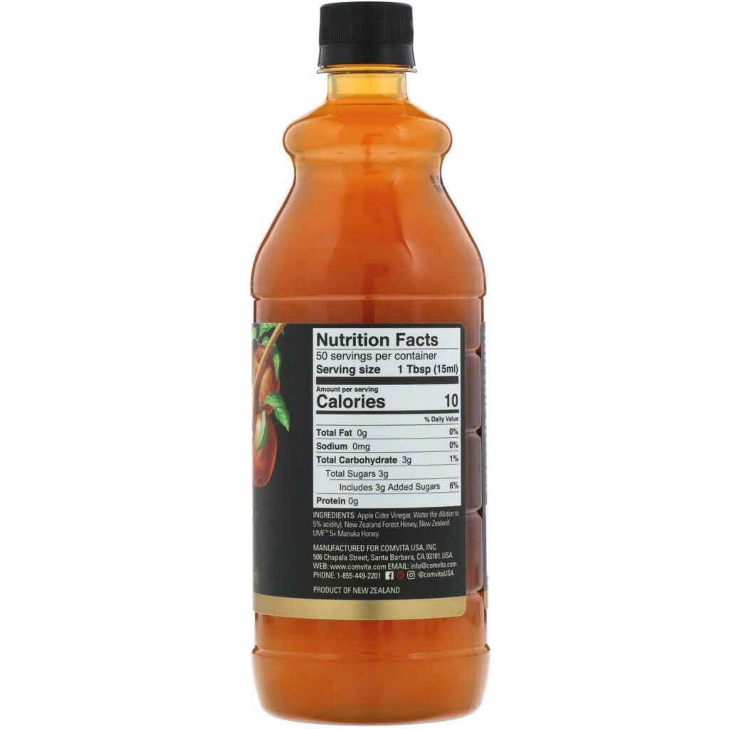 Comvita, Apple Cider Vinegar with Manuka Honey, UMF 5+, 25.3 fl oz (750 ml) - Imagem 2