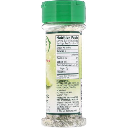 True Citrus, True Lime, Lima Cristalizada, Alho e Coentro, Sem Sal, 55 g (1,94 oz) - Image 2