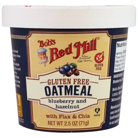 Bob's Red Mill, Aveia, Mirtilo e Avelã, 2,5 onças (71 g)