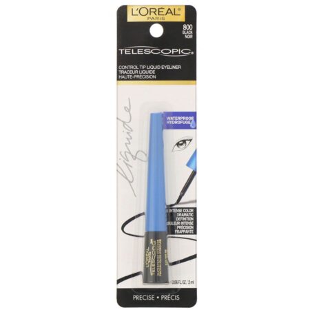 L'Oreal, Delineador líquido Telescopic Control Tip, Waterproof, Black 800, 2,45 ml - Image 2