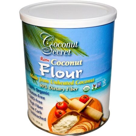 Coconut Secret, Farinha de Coco Bruto, 1 lb (454 g)