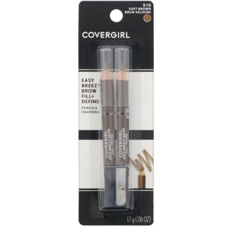 Covergirl, Easy Breezy, Lápis para definir e preencher a sobrancelha, 510 Castanho suave, 1,7 g - Image 2