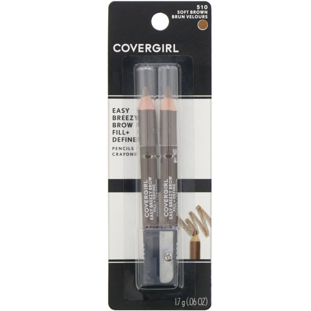 Covergirl, Easy Breezy, Lápis para definir e preencher a sobrancelha, 510 Castanho suave, 1,7 g - Imagem 2