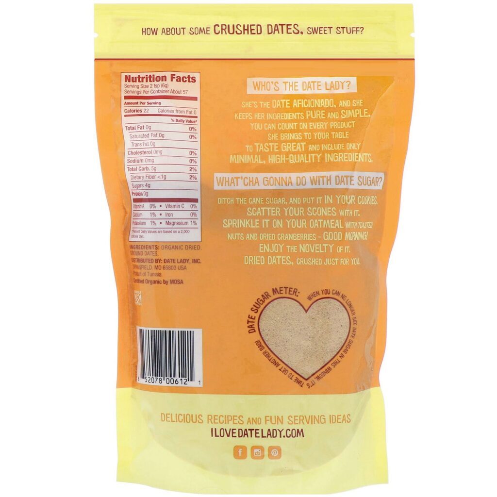 Date Lady, Açúcar de Tâmaras, 340 g (12 oz) - Imagem 2