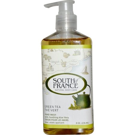 South of France, Sabonete para as mãos de chá verde com aloe vera suavizante, 8 oz. (236 mL)