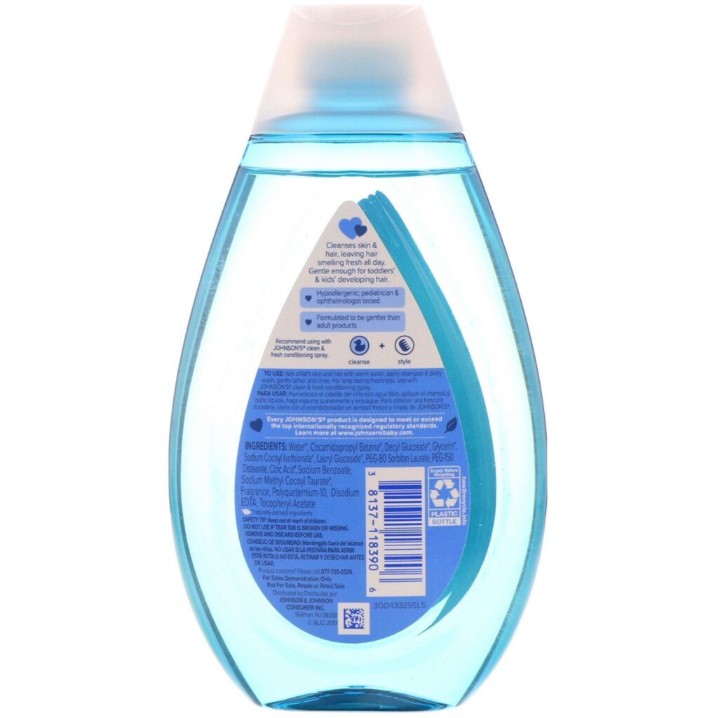 Johnson & Johnson, Kids, Limpeza e Frescor, Shampoo e Gel de Banho, 13,6 fl oz (400 ml) - Imagem 2