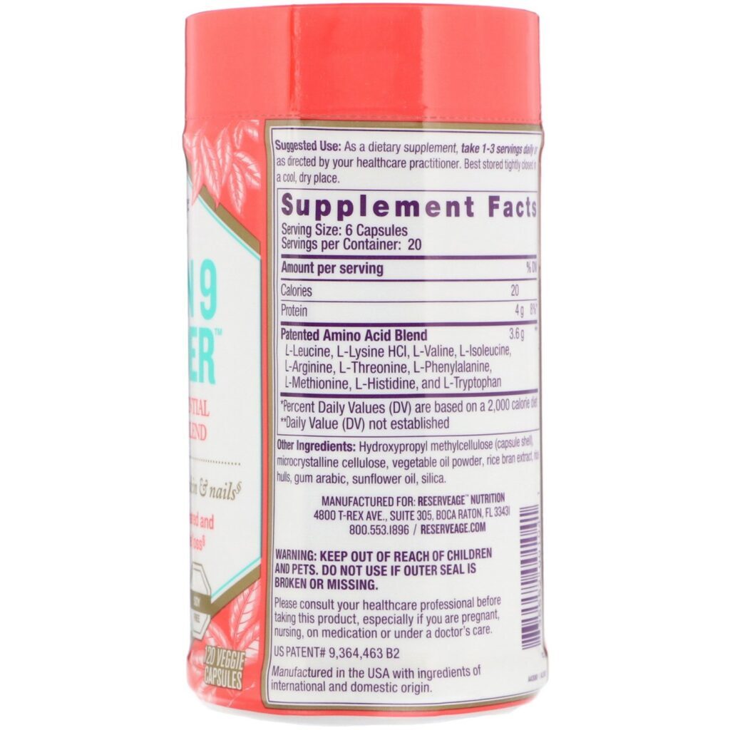 ReserveAge Nutrition, Vegan 9 Builder, 120 Veggie Capsules - Imagem 2