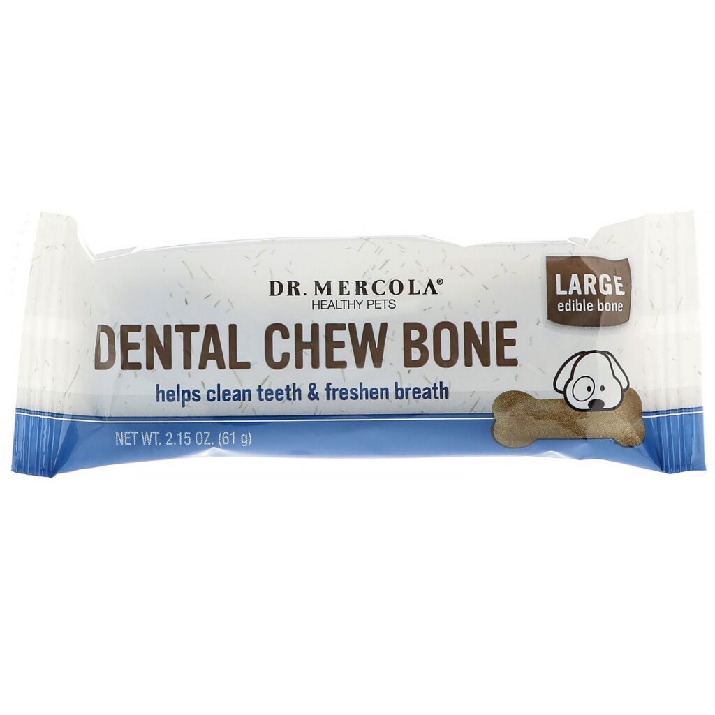 Dr. Mercola, Dental Chew Bone, Large, For Dogs, 12 Bones, 2.15 oz (61 g) Each - Imagem 4