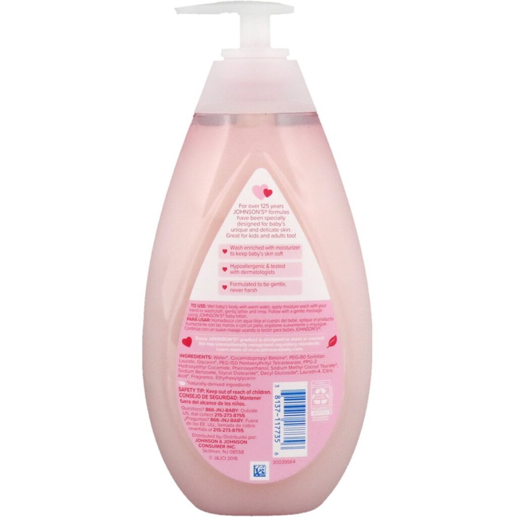 Johnson & Johnson, Baby Moisture Wash, 16.9 fl oz (500 ml) - Imagem 2