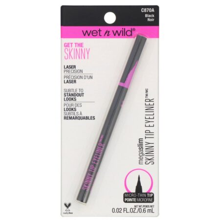 Wet n Wild, Delineador de ponta fina MegaSlim Skinny, Preto, 0,02 fl oz (0,6 ml) - Image 2