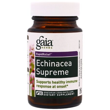 Gaia Herbs, Equinácea Suprema, 30 fitocápsulas líquidas vegetarianas