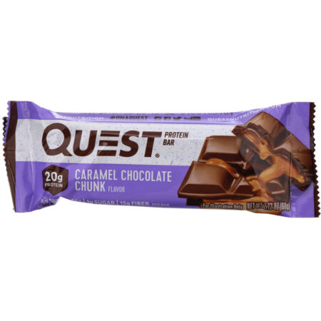 Quest Nutrition, Barra de Proteína, Pedaços de Chocolate com Caramelo, 12 Barras, 2,12 oz (60 g) Cada - Image 4