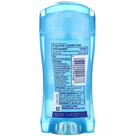 Secret, 48 Hr Clear Gel Deodorant, Lavender, 2.6 oz - Image 2