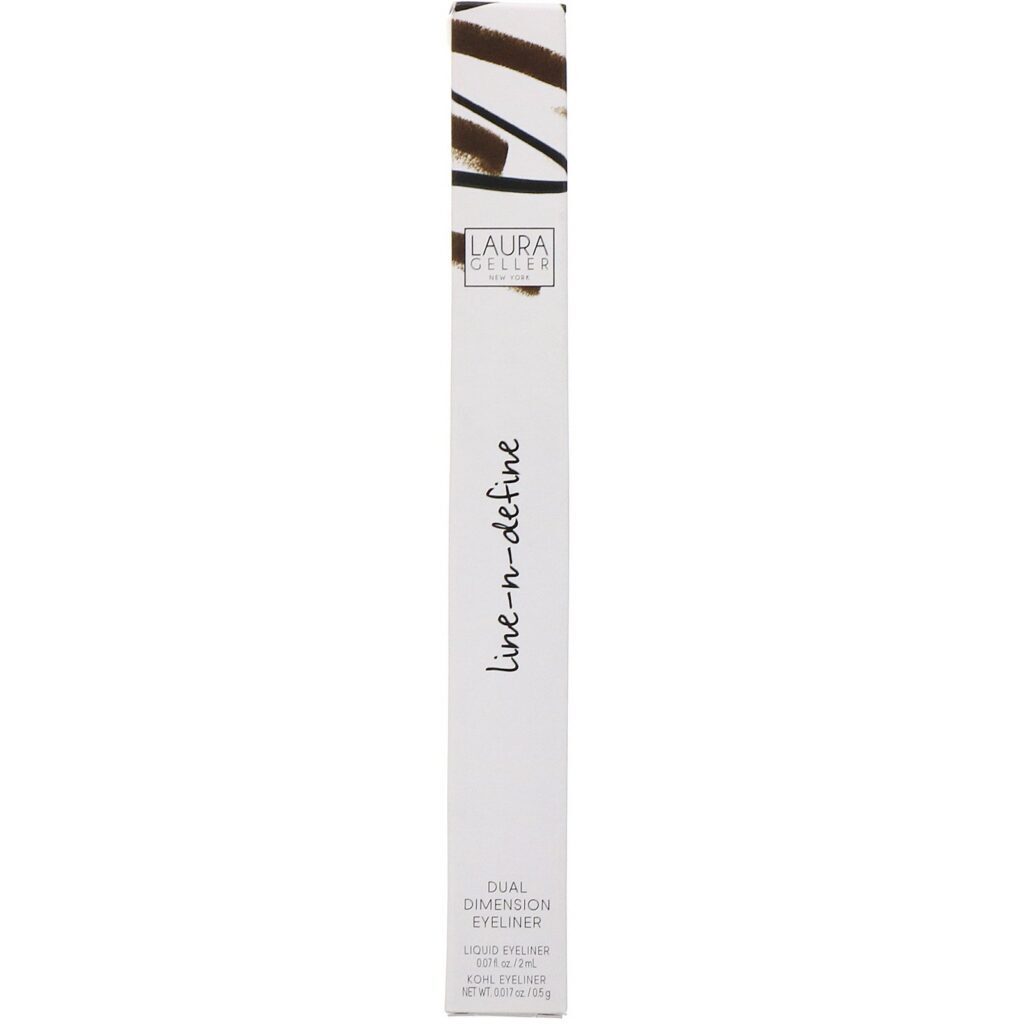 Laura Geller, Line-N-Define, delineador dimensional duplo, delineador líquido, preto/marrom, 2 ml - Imagem 2