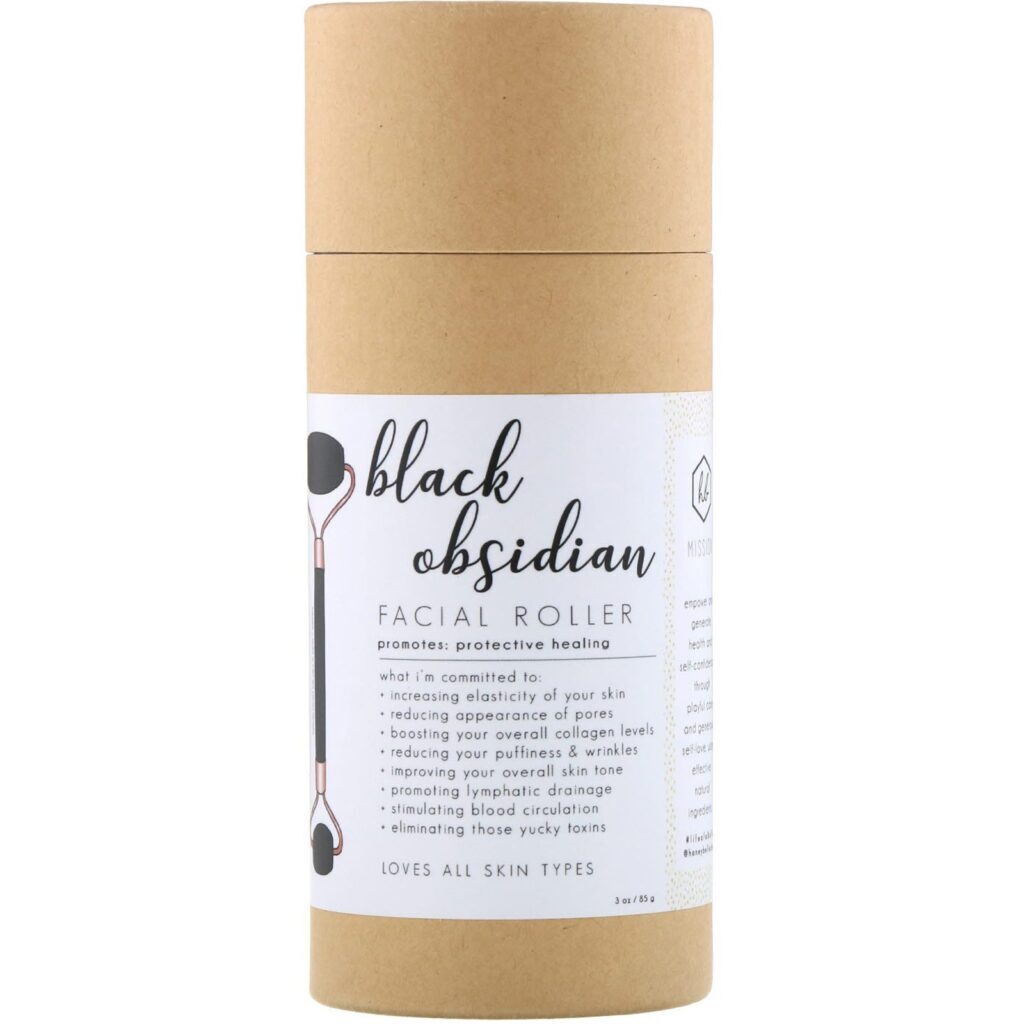 Honey Belle, Massageador Facial de Obsidiana Negra, 1 Rolo - Imagem 2