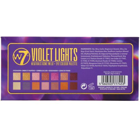 W7, Violet Lights, Neutrals Gone Wild, Paleta de sombras, 11,2 g - Image 3