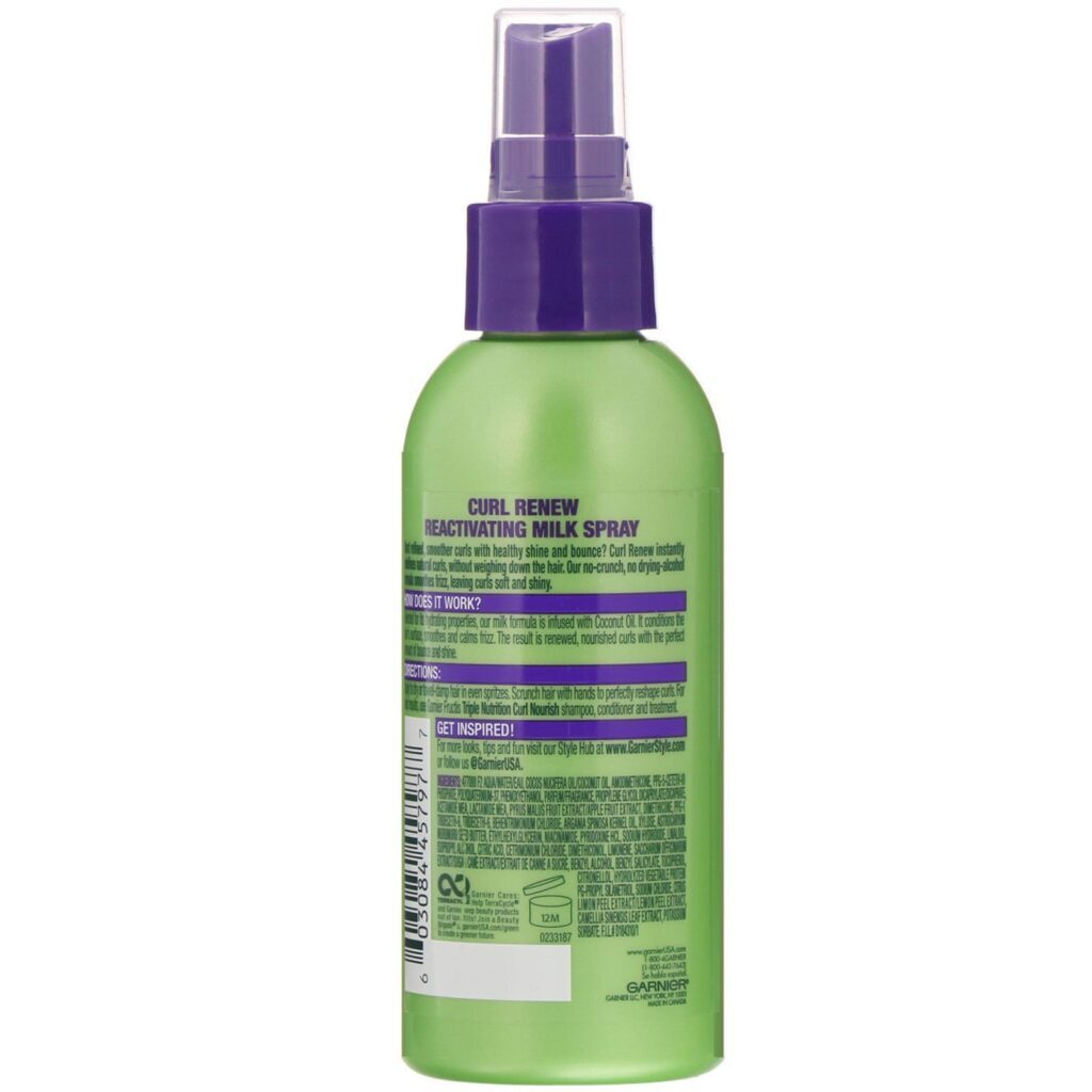 Garnier, Fructis Style, Renovador de Cachos, Spray de Leite Reativador, 150 ml (5 fl oz) - Imagem 2