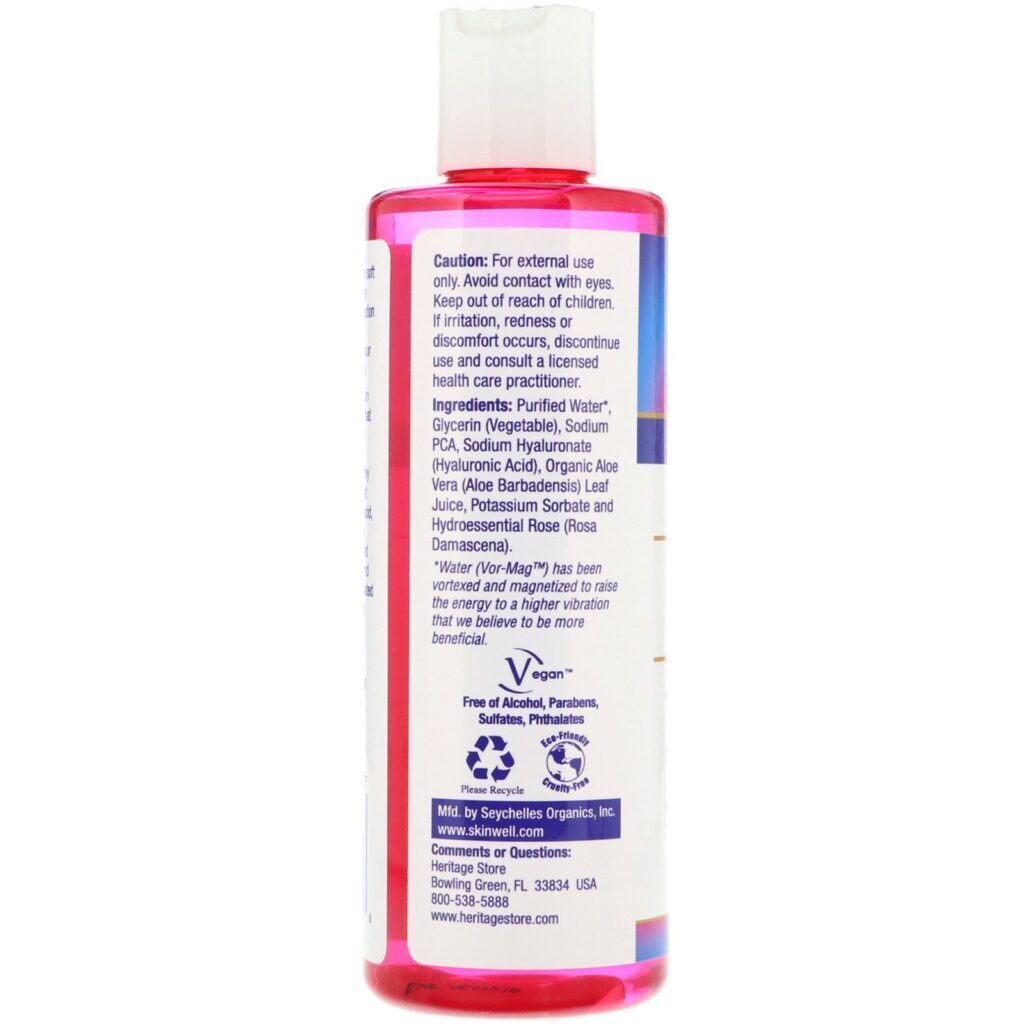 Heritage Store, Tonificador Facial de Água de Rosas, Pétalas de Rosa, 237 ml - Imagem 2