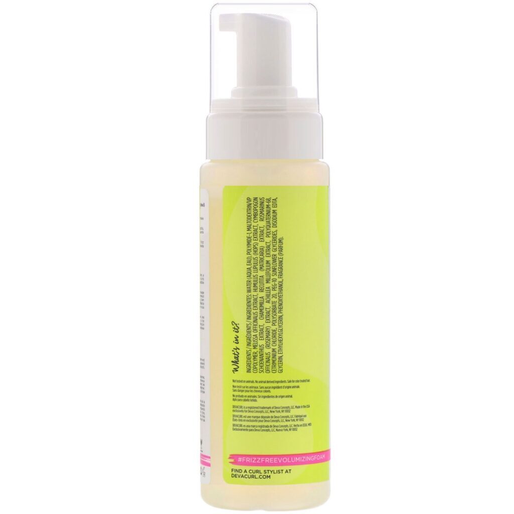 DevaCurl, Frizz-Free, Volumizing Foam, Lightweight Body Booster, 7.5 fl oz (222 ml) - Imagem 2