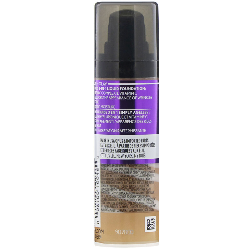 Covergirl, Olay Simply Ageless, Base 3 em 1, 260 Bronzeado clássico, 30 ml - Imagem 2