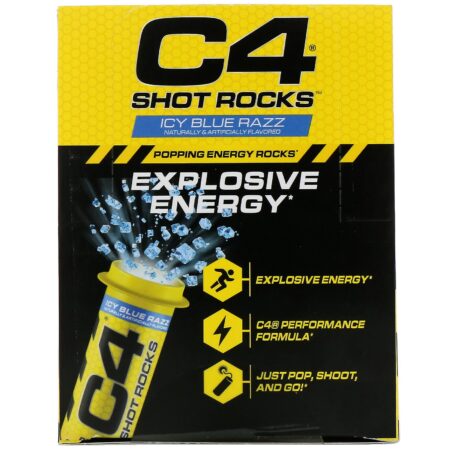 Cellucor, C4 Shot Rocks, Azul Provocante Gelado, 12 Frascos, 0,5 oz Cada - Image 2