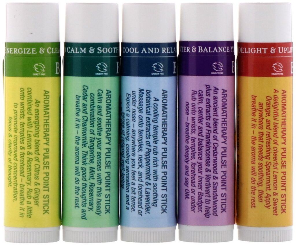 Badger Company, Aromatherapy Travel Kit, 5 Pack, .15 oz (4.3 g) Each - Imagem 2