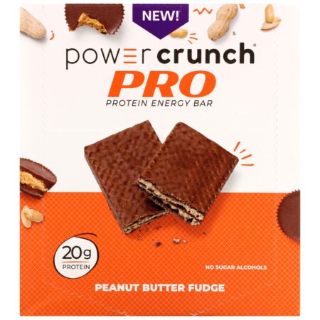 BNRG, Power Crunch Protein Energy Bar, PRO, Peanut Butter Fudge, 12 Bars, 2 oz (58 g) Each - Image 2