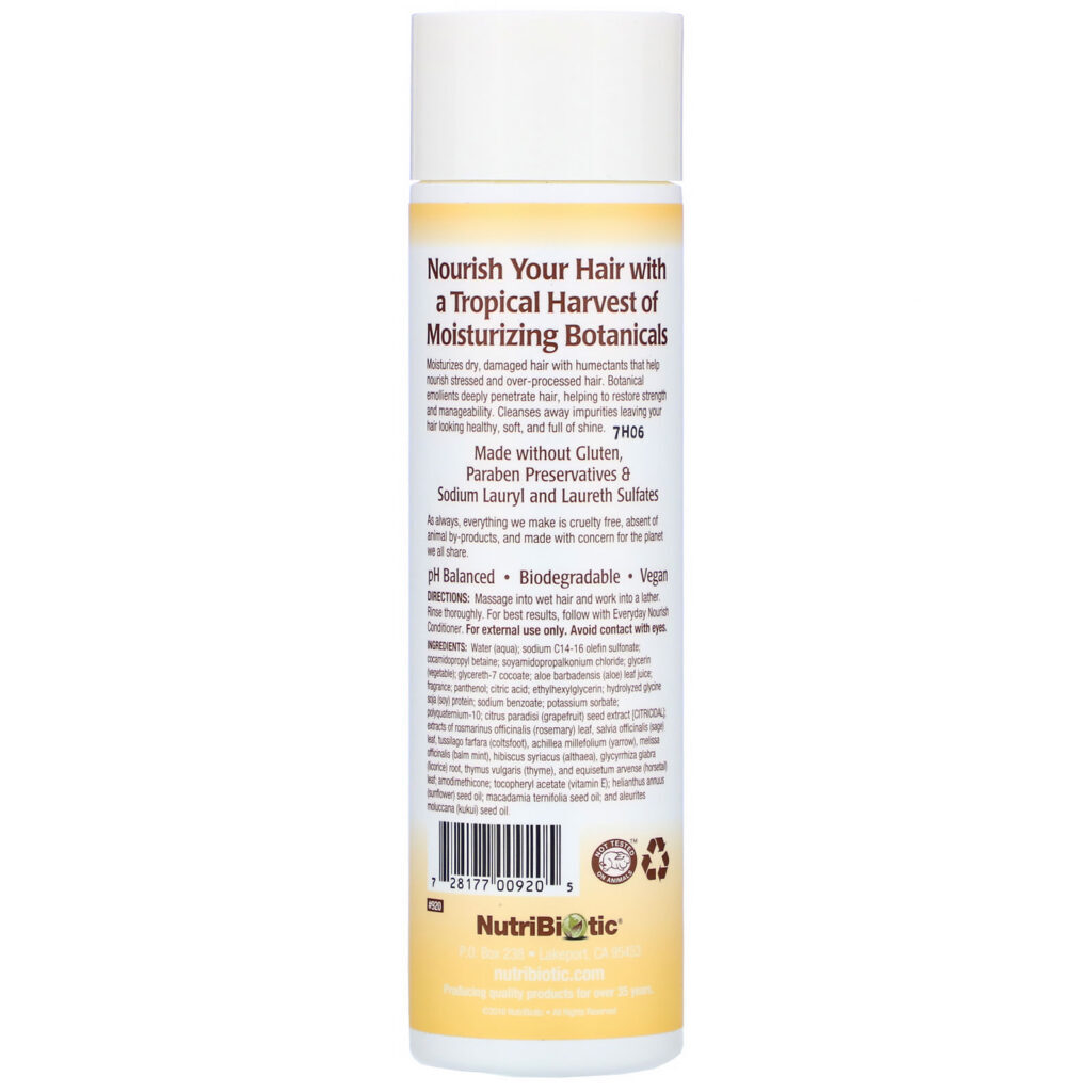 NutriBiotic, Everyday Nourish Shampoo, Tropical Harvest, 10 fl oz. (296 ml) - Imagem 2